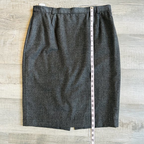 Vintage 80s Escada by Margaretha Ley Grey Pure Wool Pencil Skirt (size 4) - Picture 10 of 12